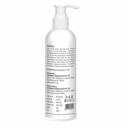 Cosderma Skin Lightening Moisturizer – With Niacinamide, Arbutin, Glutathione & Vitamin C | Brightening, Hydrating & Collagen-Boosting Daily Moisturizer | 180ml