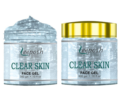 Leeposh Clear Skin Face Gel | Tea Tree & Neem Acne Gel for Oily to Normal Skin – 300 gm