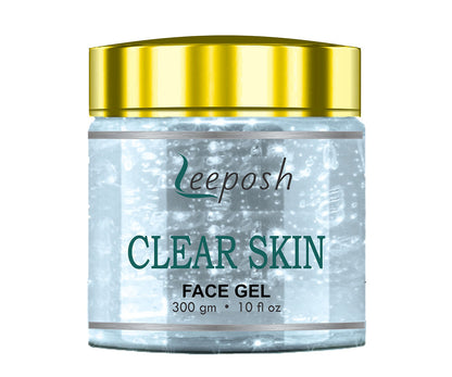 Leeposh Clear Skin Face Gel | Tea Tree & Neem Acne Gel for Oily to Normal Skin – 300 gm