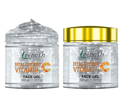 Leeposh Vitamin C Gel Cream with Hyaluronic Acid – Skin Lightening & Glow (300 gm)