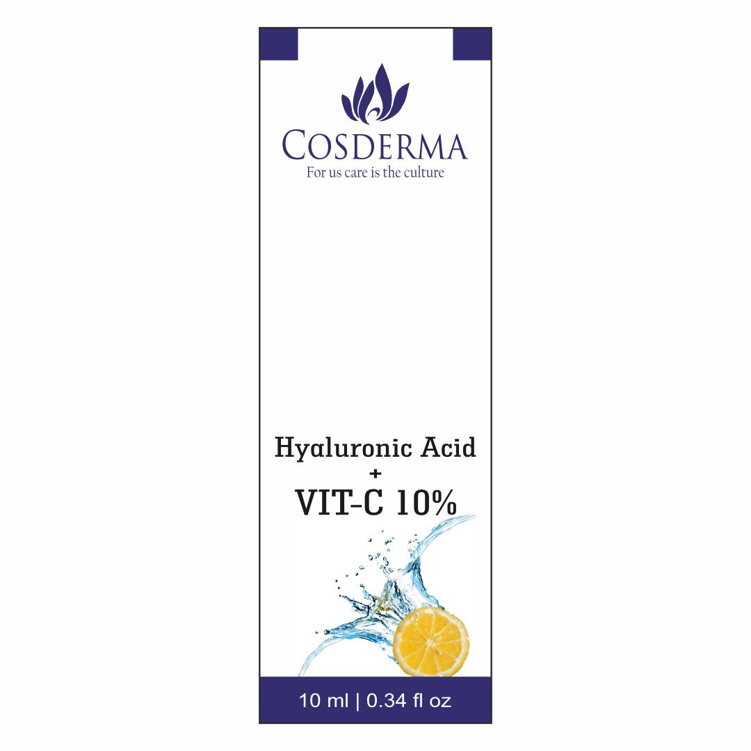 Cosderma Derma Roller 0.5mm with Vitamin C and Hyaluronic Acid Serum for Acne Scars