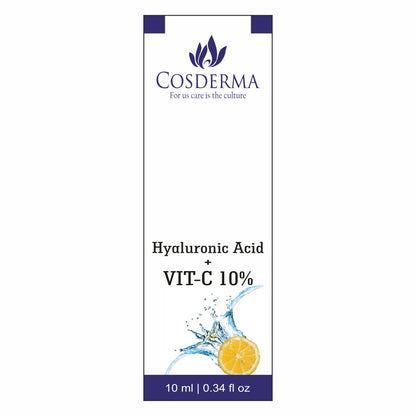 Cosderma Derma Roller 0.5mm with Vitamin C and Hyaluronic Acid Serum for Acne Scars