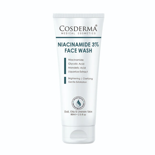 Cosderma Niacinamide 3% Face Wash – Brightening & Oil-Control Cleanser for Clear, Even-Toned Skin