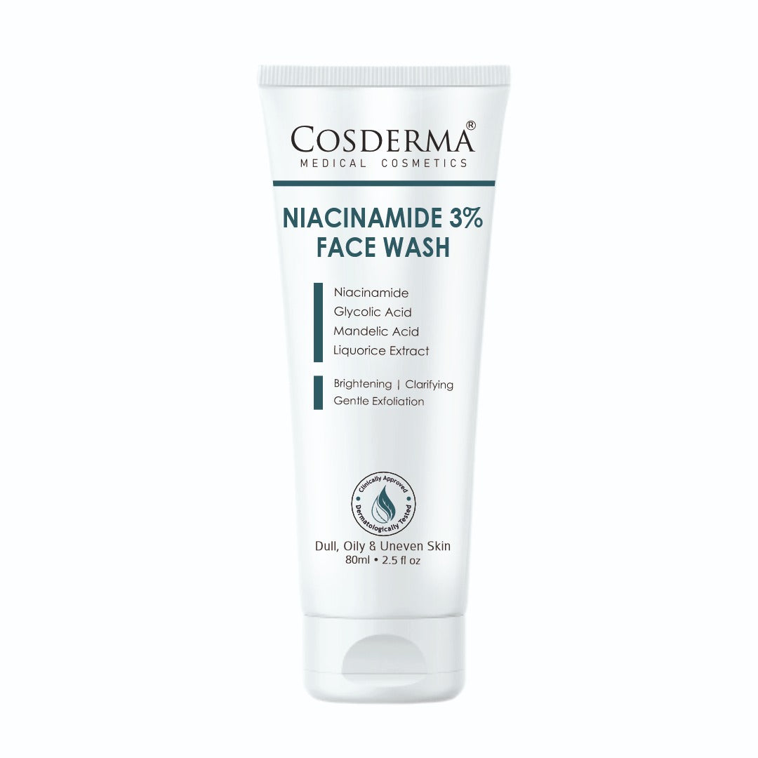 Cosderma Niacinamide 3% Face Wash – Brightening & Oil-Control Cleanser for Clear, Even-Toned Skin