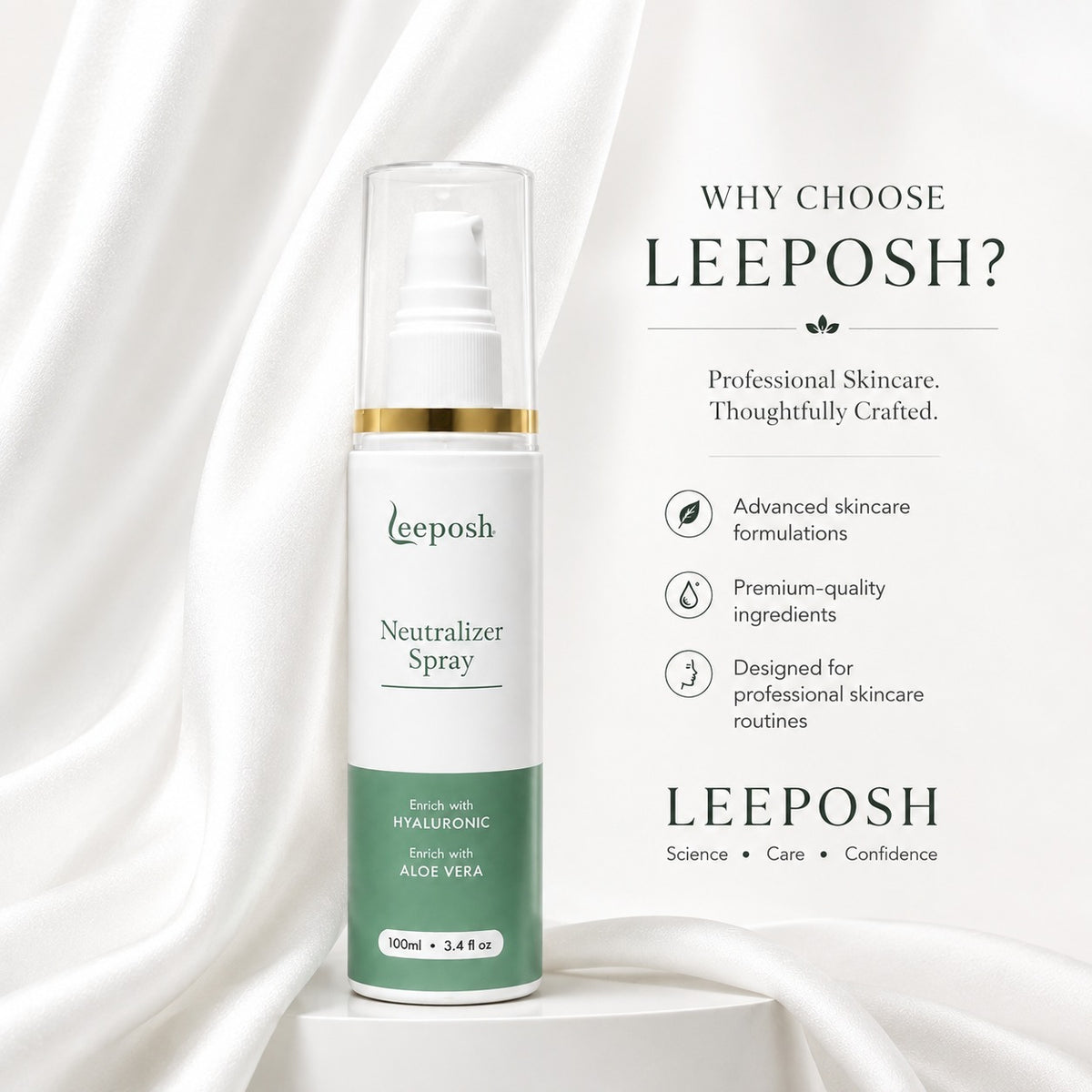 Leeposh Facial Peel Neutralizer Spray - Calm & Sooth Skin Post Peel
