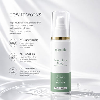Leeposh Facial Peel Neutralizer Spray - Calm & Sooth Skin Post Peel