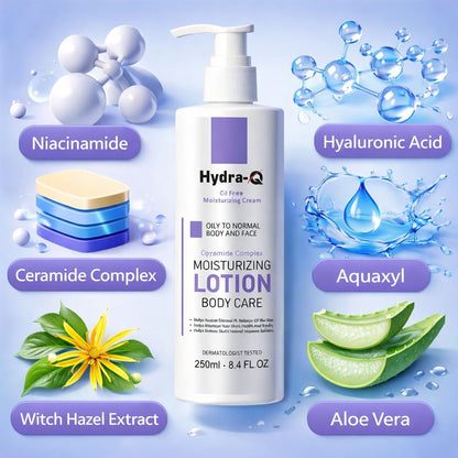 Hydra Q Oil-Free Moisturizing Cream with Ceramide Complex for Oily to Normal Skin - 250ml