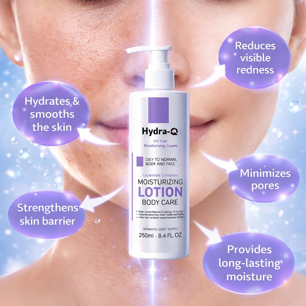 Hydra Q Oil-Free Moisturizing Cream with Ceramide Complex for Oily to Normal Skin - 250ml