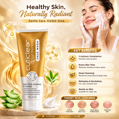 Cuticlear Brightening Face Wash | Exfoliate & Even Skin Tone