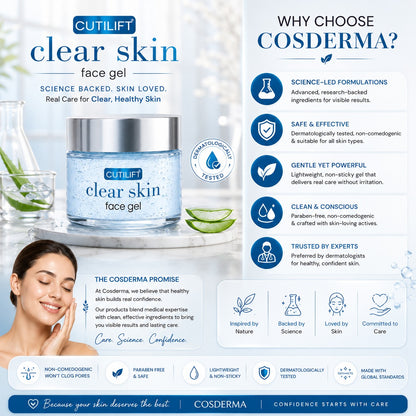 Cutilift Clear Skin Face Gel - Natural Glow and Anti-Acne Treatment (30g)