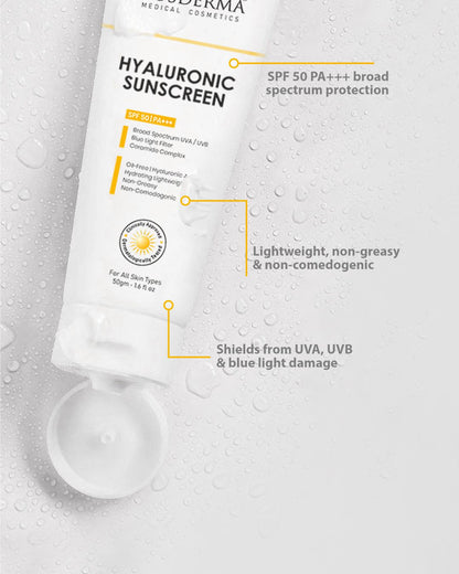 Cosderma gentle skin cleanser + Hylauronic Sunscreen Combo