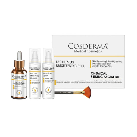 Cosderma Lactic 90% Brightening Peel | Chemical Peeling Facial Kit