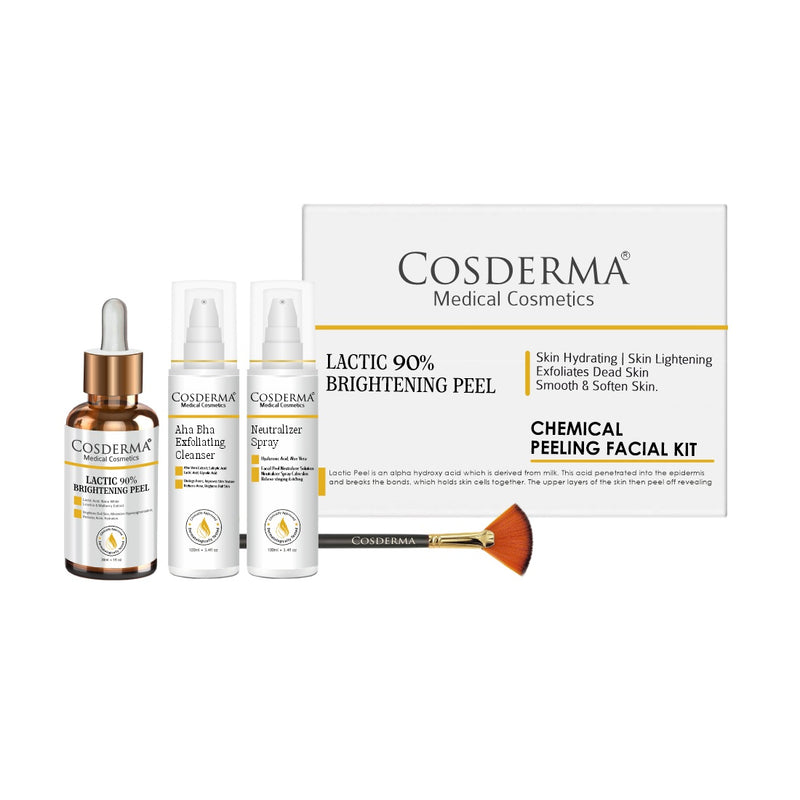 Cosderma Lactic 90% Brightening Peel | Chemical Peeling Facial Kit