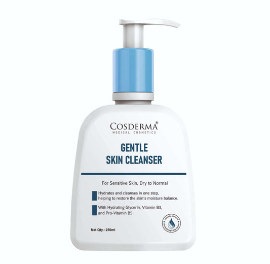 Cosderma Gentle Skin Cleanser bottle on a white background