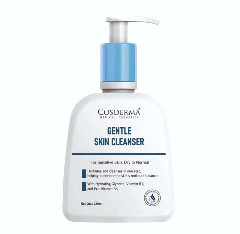 Cosderma Gentle Skin Cleanser bottle on a white background