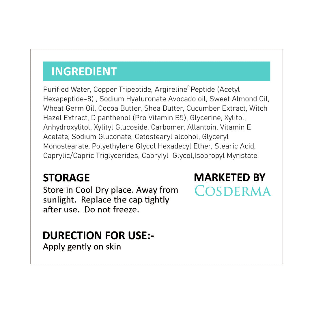 Cosderma Lift & Firm Face Cream for Peptide-Infused Anti-Aging and Firming Treatment