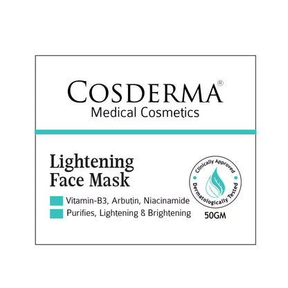 Cosderma Lightening Face Mask | Niacinamide Mask for Natural Skin Brightening & Radiance