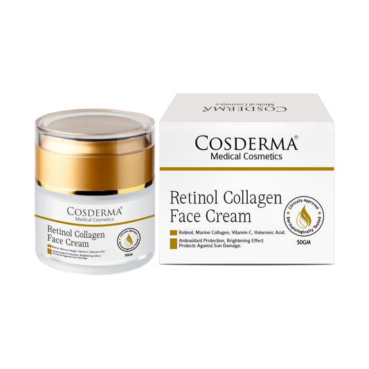 Cosderma Retinol Collagen Face Cream | Anti-Aging & Firming Skincare with Retinol & Marine Collagen