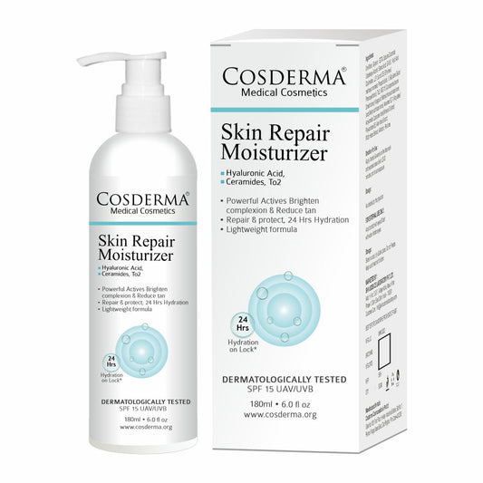 Cosderma Skin Repair Moisturizer with Hyaluronic Acid, Ceramides, and UV Protection