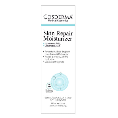 Cosderma Skin Repair Moisturizer with Hyaluronic Acid, Ceramides, and UV Protection