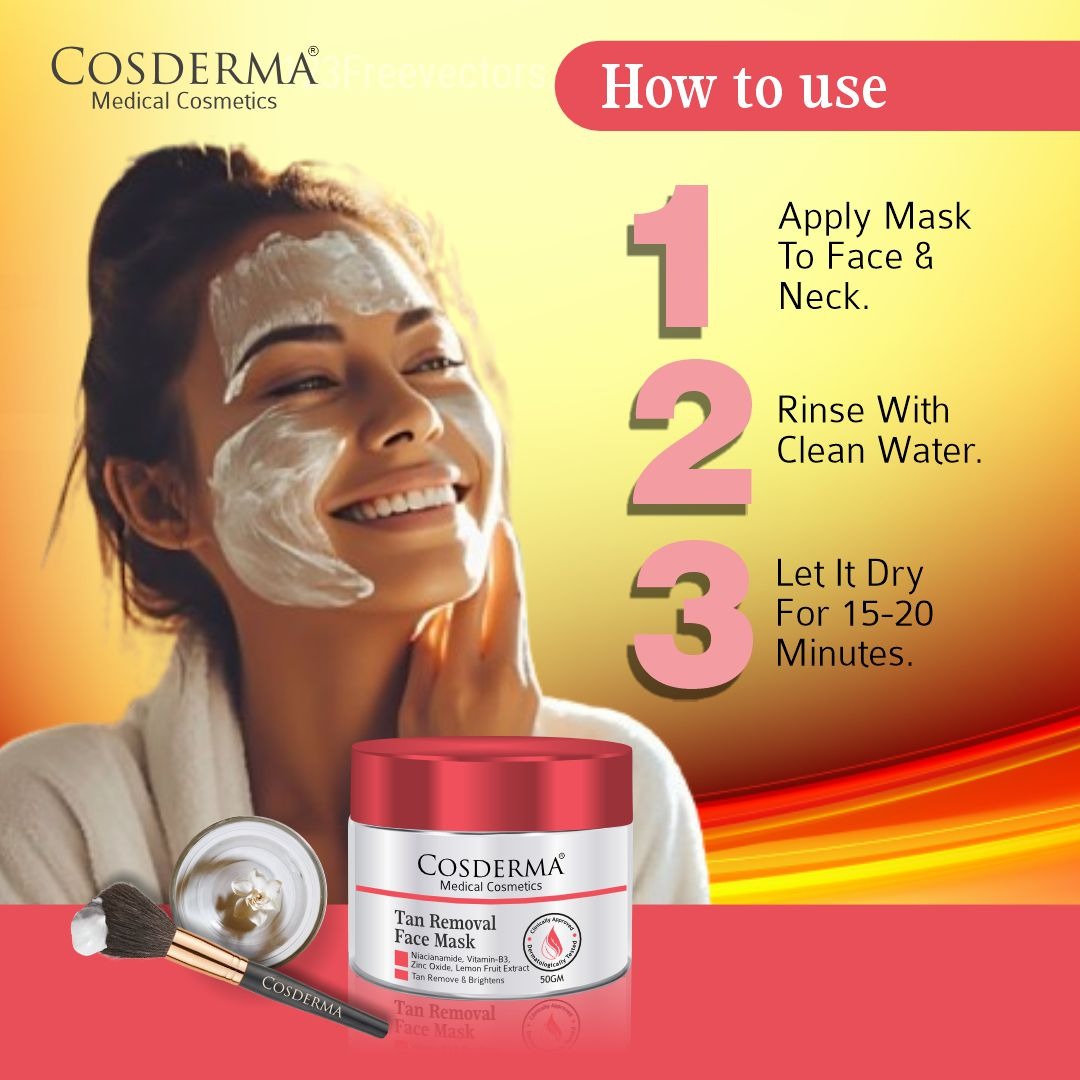 Cosderma Tan Removal Face Mask - Reduce Tan, Acne, Spots & Wrinkles