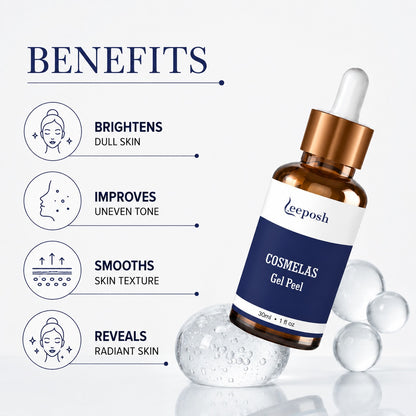 Leeposh Cosmelas Gel Peel for Instant Skin Whitening & Pigmentation Treatment | Kojic Acid Peel