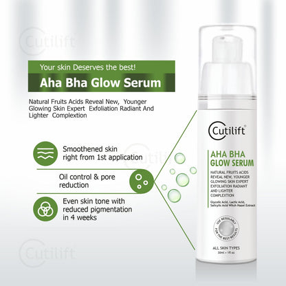 Cutilift AHA BHA Glow Serum – Natural Fruit Acids for Expert Exfoliation &amp; Radiant Skin