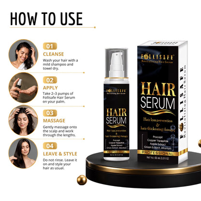Follisafe Hair Regrowth Serum with Procapil, Copper Tripeptides & Apple Stem Cell