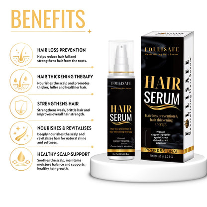 Follisafe Hair Regrowth Serum with Procapil, Copper Tripeptides & Apple Stem Cell