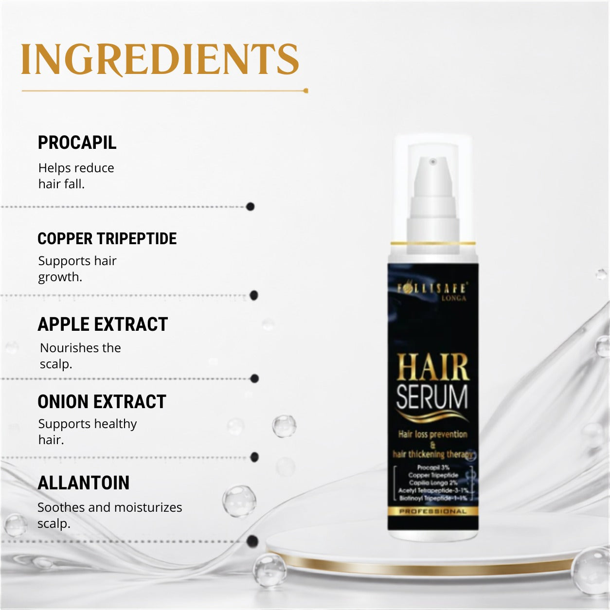 Follisafe Longa Hair Serum – Professional Hair Loss Prevention & Thickening Therapy