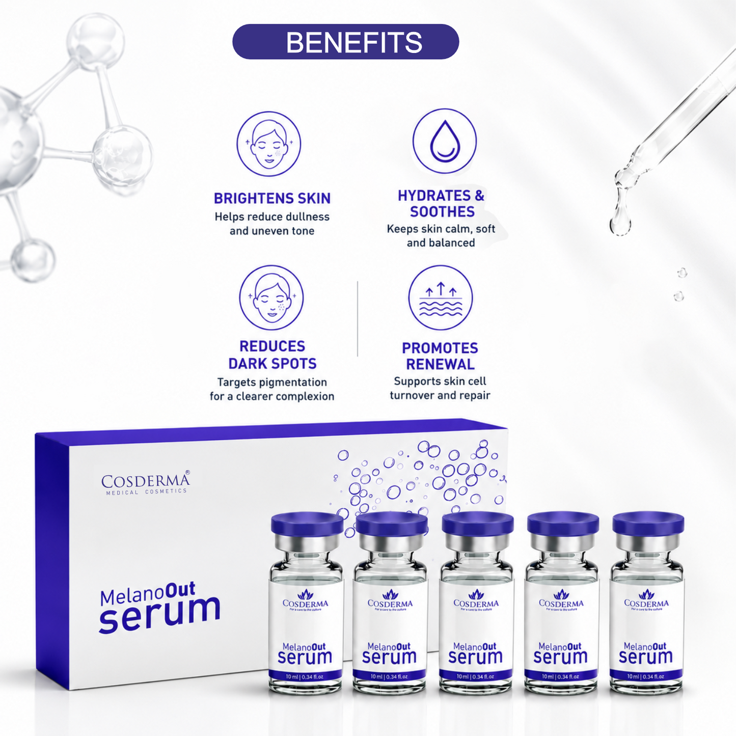 Cosderma MelanoOut Serum - Best Serum for Hyperpigmentation, Dark Spots & Brightening | Professional Serum
