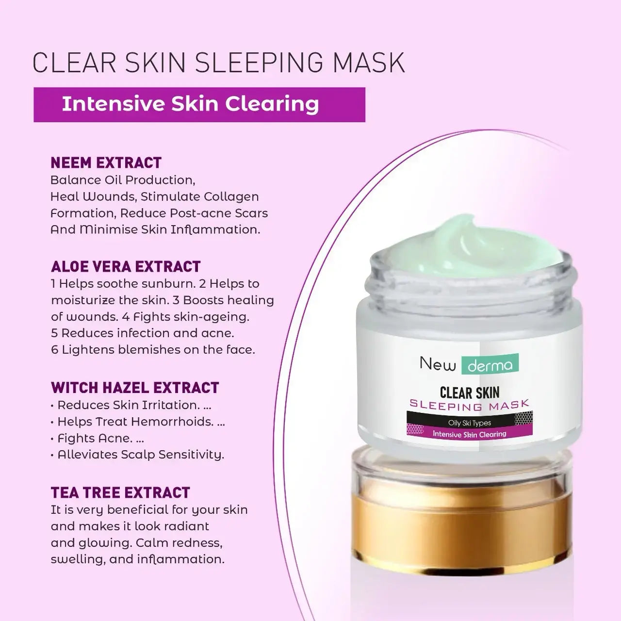 Newderma Clear Skin Sleeping Masque for Acne & Oil Control