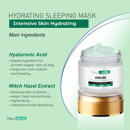 New derma Hydrating Sleeping Masque | Overnight Skin Moisture Boost