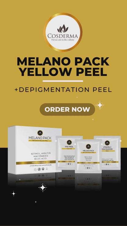 Cosderma Melano Pack Advance Yellow Peel + Depigmentation Peel | Skin Lightening & Rejuvenation (10 Sachet Pack)