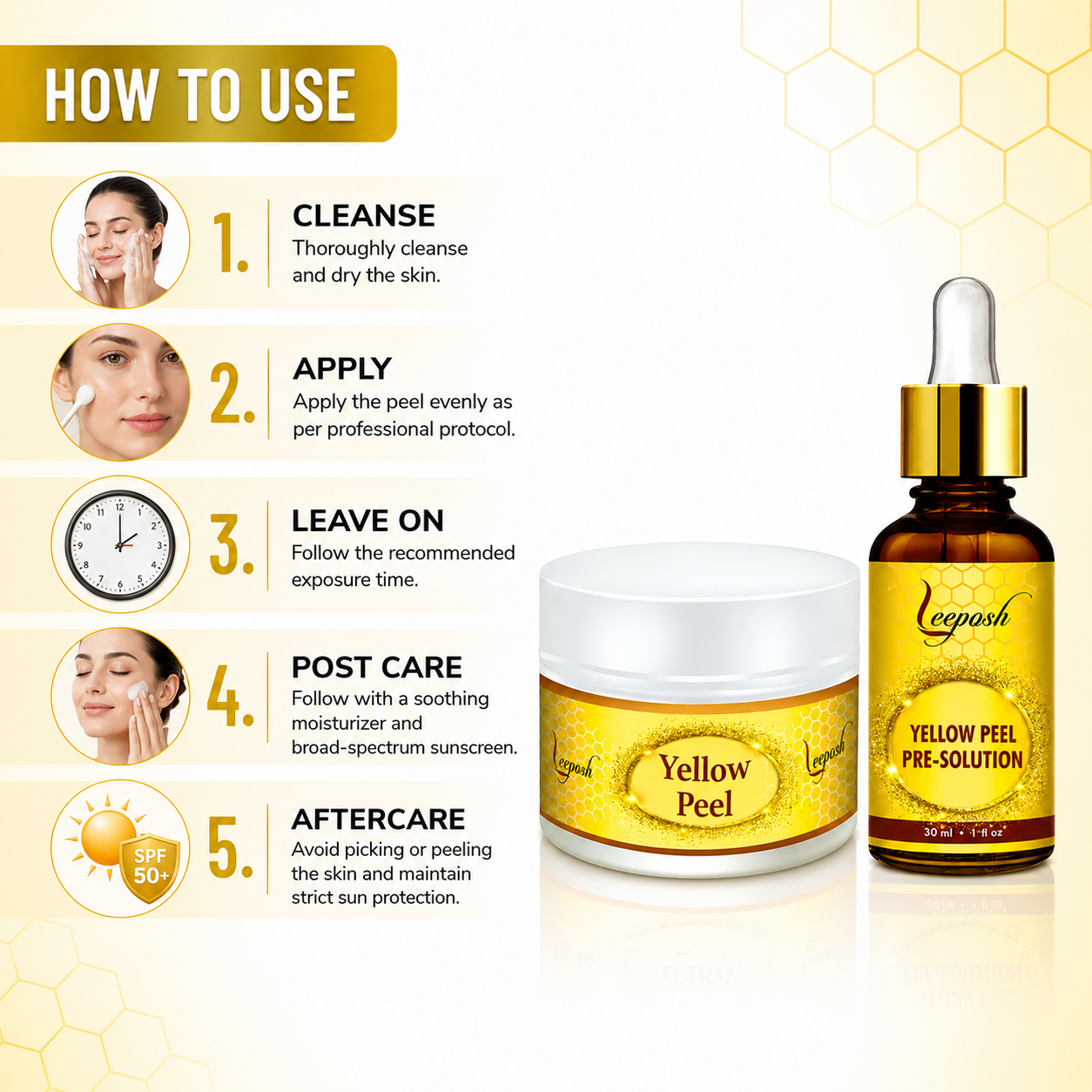 Leeposh Yellow Retinol Peel for Skin Rejuvenation & Pigmentation Removal